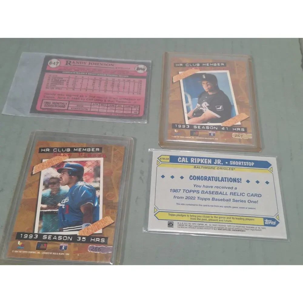 MLB Card Lot Ripken Jr Relic Thomas Piazza Johnson NM Topps Stadium - Picture 4 of 6